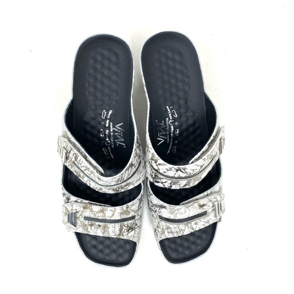 Vital Joy Frost Leather Dress sandals 05001 Clown/Apache Creme Grau - Picture 6 of 7